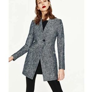 Zara Shiny Tweed Coat